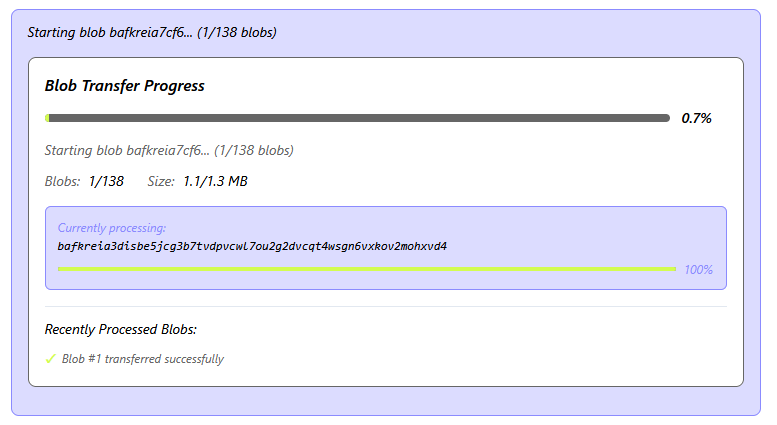 screenshot of tektite.cc showing the migration in progress